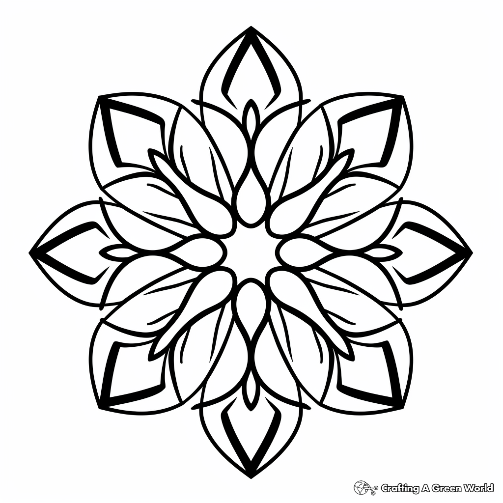 Mandala easy coloring pages