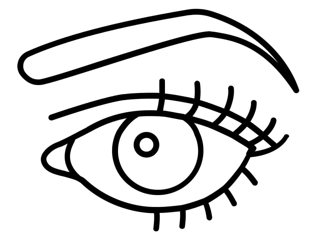 Simple eye coloring page