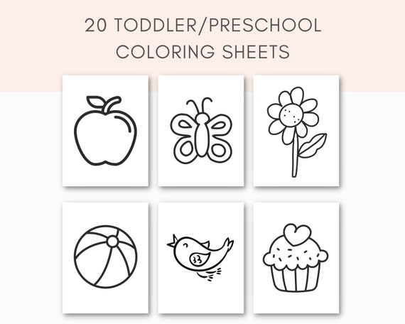 Preschool coloring printable toddler coloring toddler activities cute coloring pages nursery coloring kids simple coloring sheets