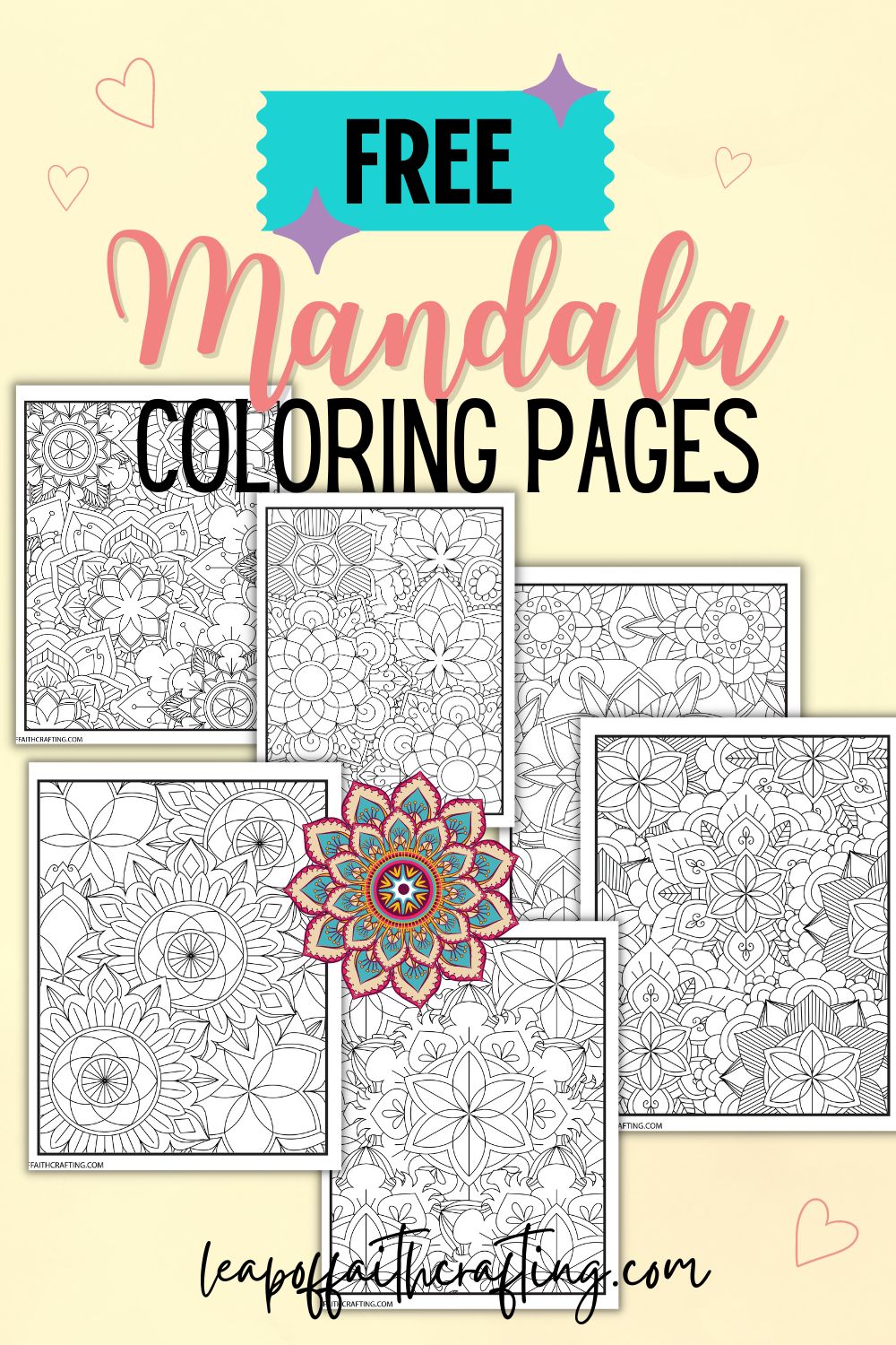 Free mandala coloring pages simple printable