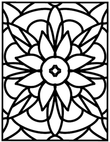 Premium vector simple mandala coloring page with easy and simple mandala patterns for kids or adults