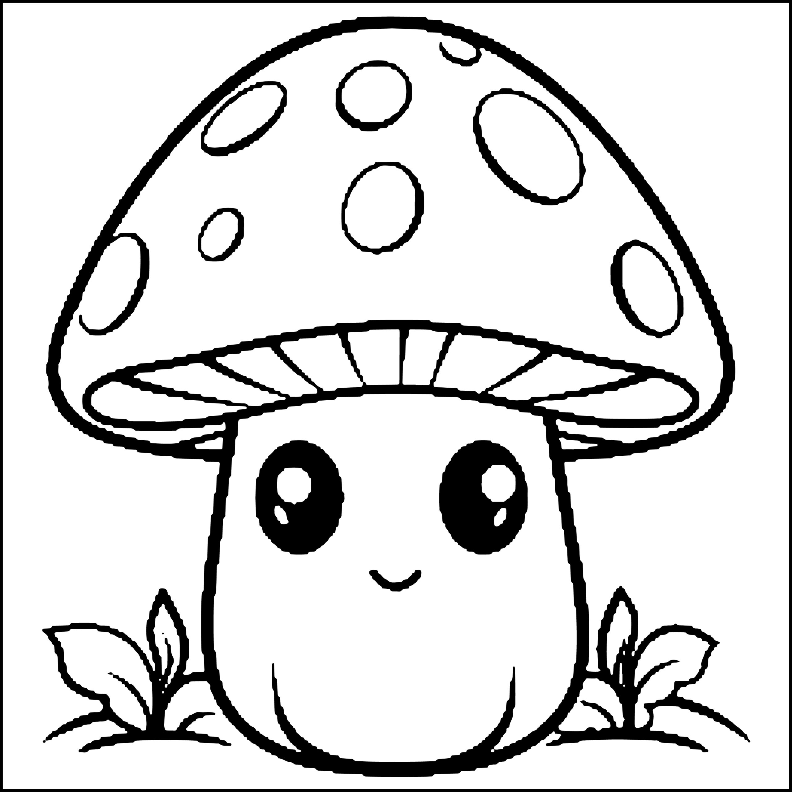 Cute mushrooms coloring book cute simple coloring pages made by teachers