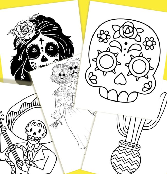 Dia de los muertos coloring book fun family crafts