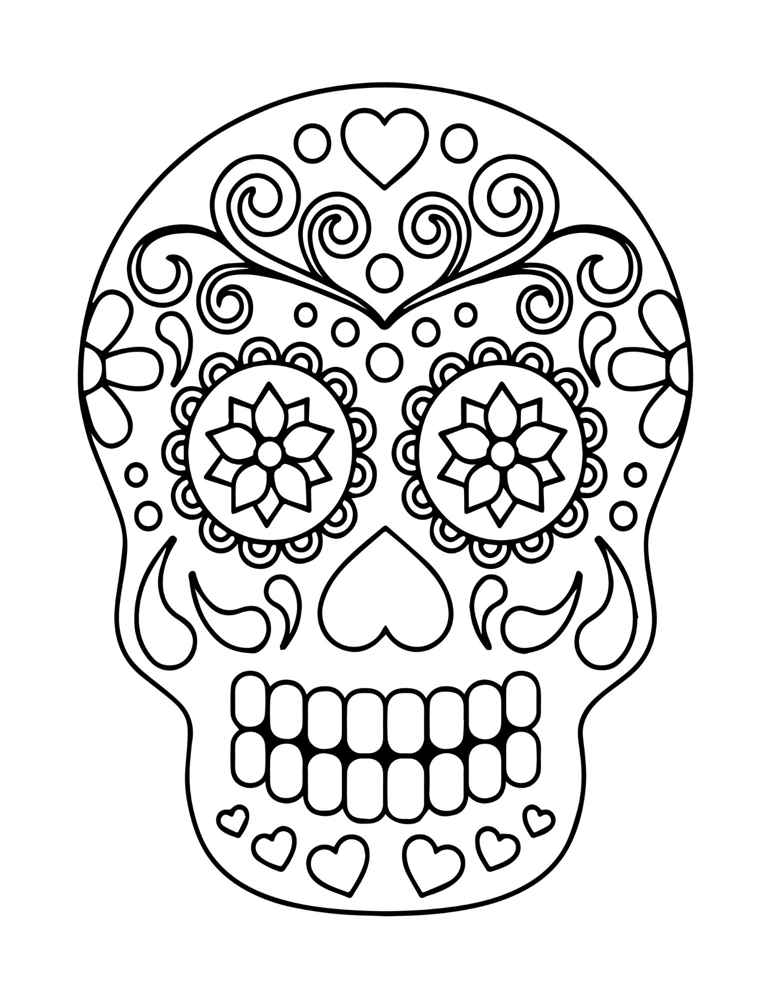 Day of the dead coloring pages