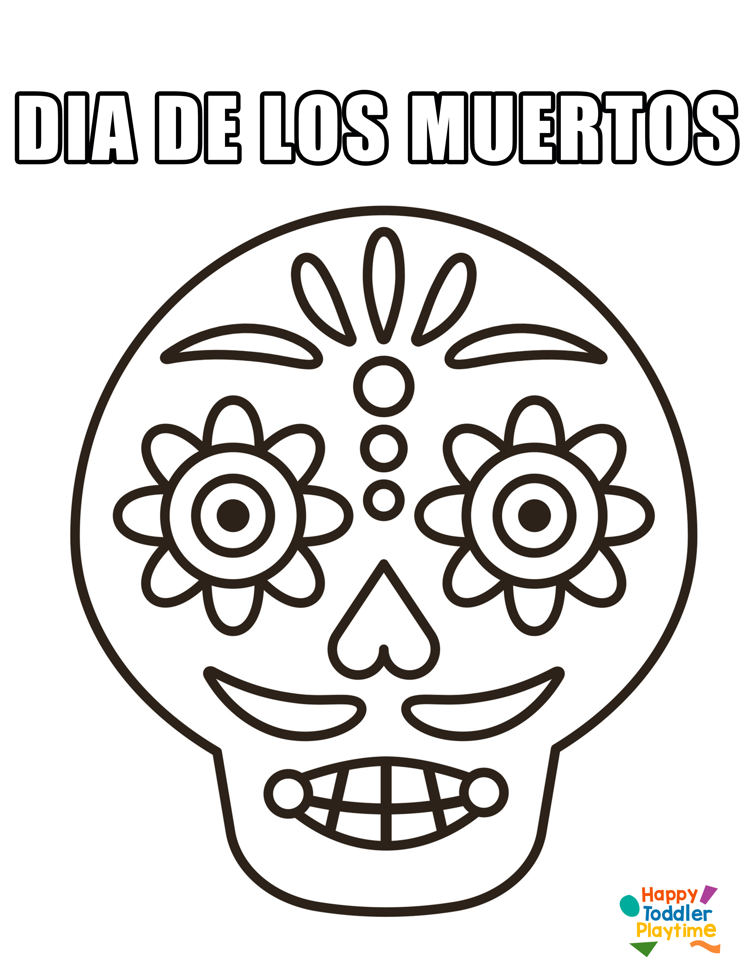 Free dia de los muertos day of the dead printable colouring pages for kids