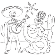 Day of the dead coloring pages free coloring pages