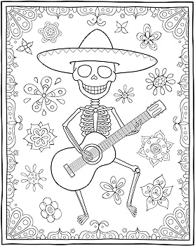 Day of the dead coloring book mcardle thaneeya books