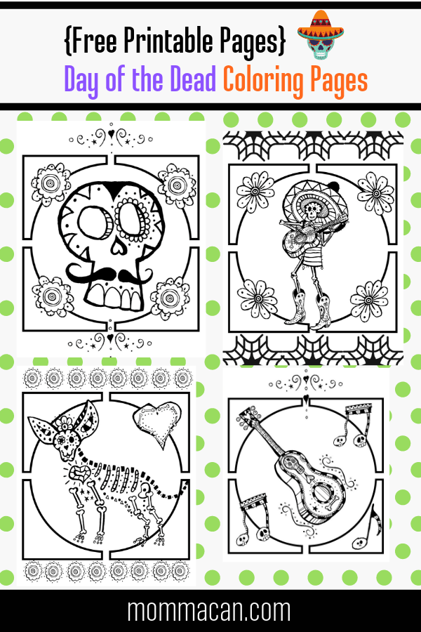 Free day of the dead coloring pages