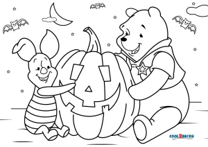 Free printable disney halloween coloring pages for kids