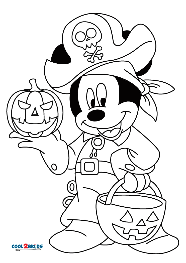 Free printable disney halloween coloring pages for kids