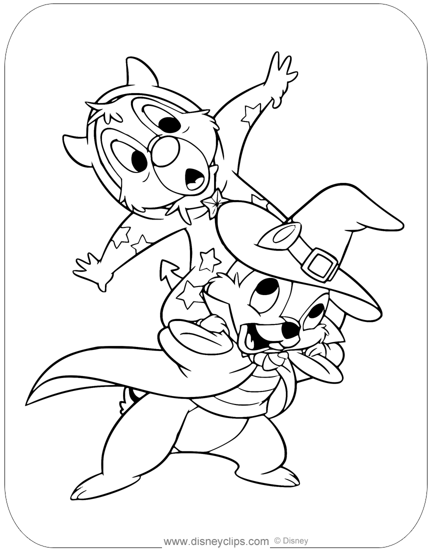 Disney halloween coloring pages