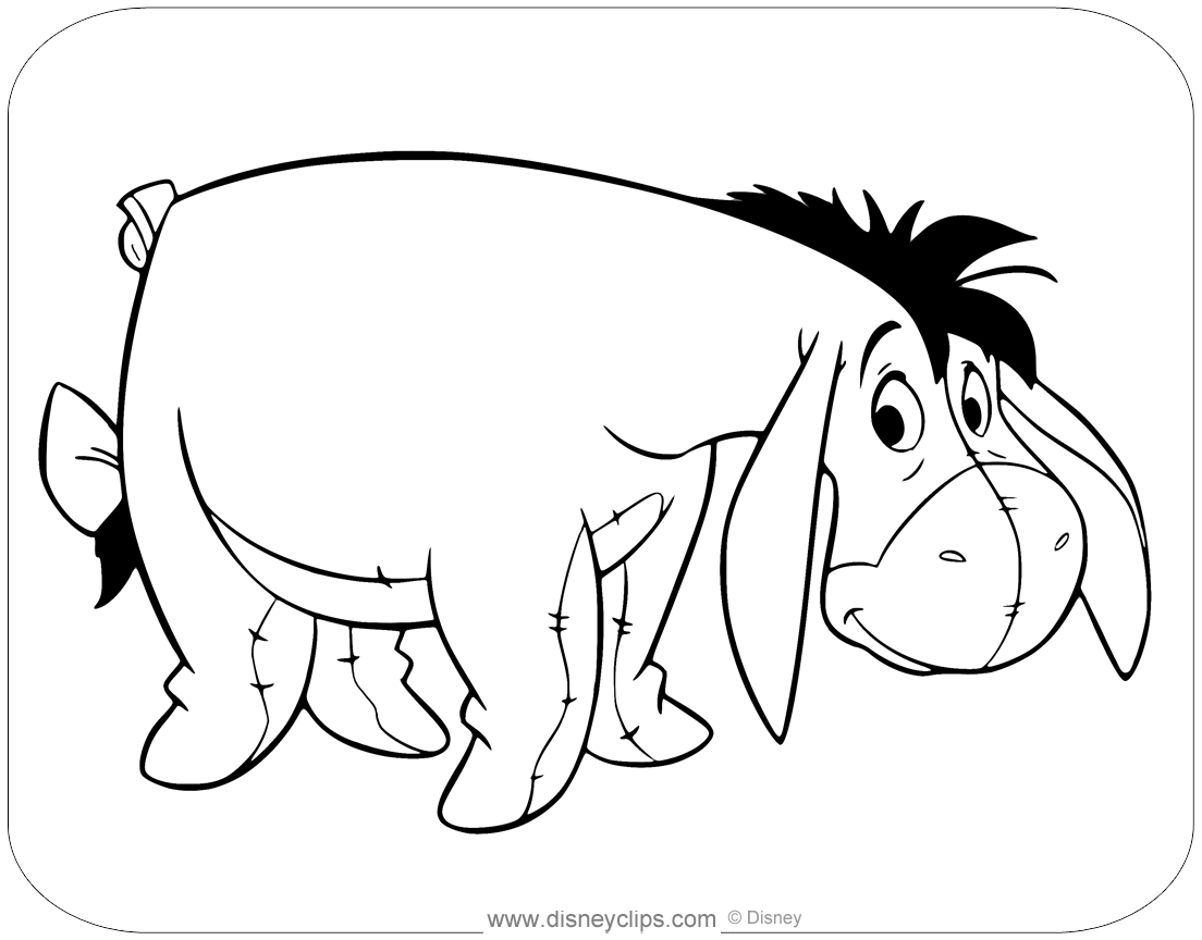 Eeyore coloring page coloring pages bear coloring pages eeyore