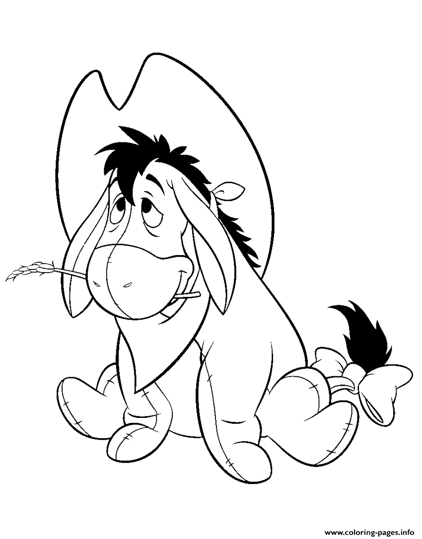 Print eeyore as a cowboy disney halloween coloring pages disney halloween coloring pages horse coloring pages halloween coloring