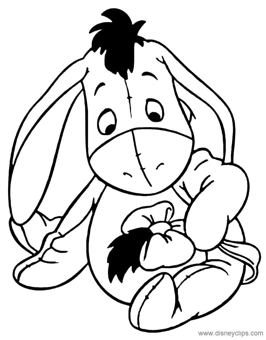 Free printable baby eeyore coloring pages disney coloring pages bear coloring pages baby coloring pages