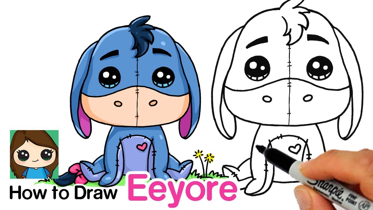 How to draw eeyore winnie the pooh