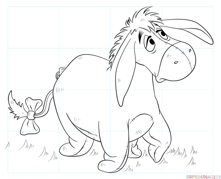 How to draw eeyore step by step drawing tutorials