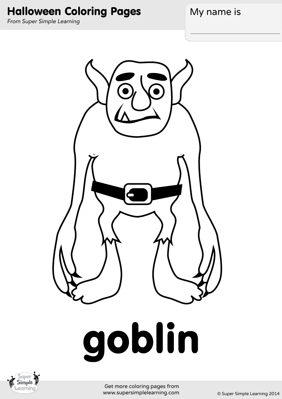 Goblin coloring page