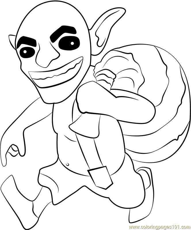 Goblin coloring page for kids