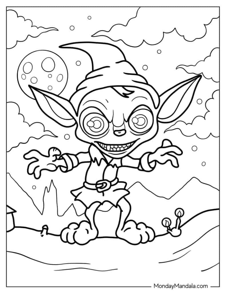 Monster coloring pages free pdf printables