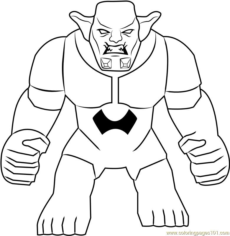 Lego green goblin coloring page for kids
