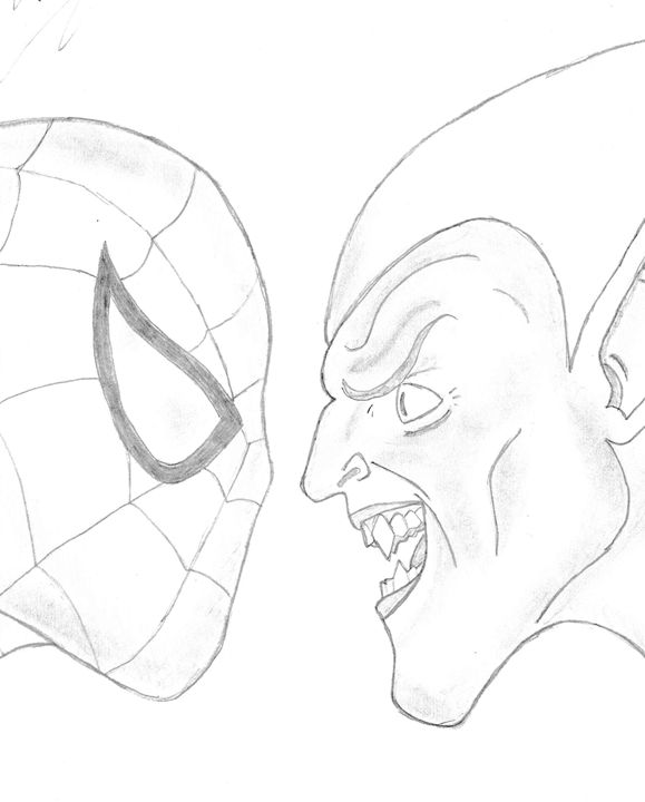 Spiderman and green goblin