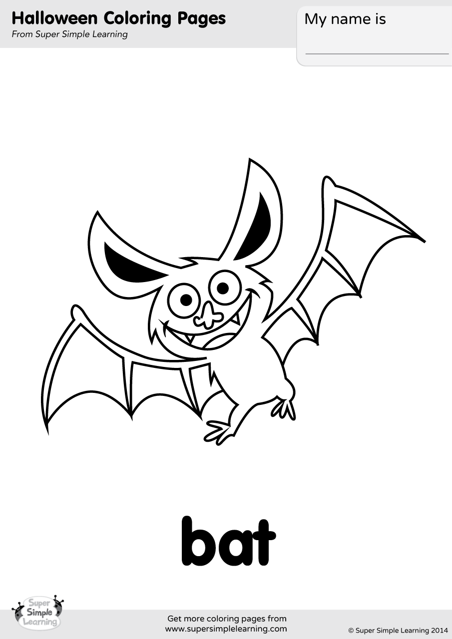 Bat coloring page