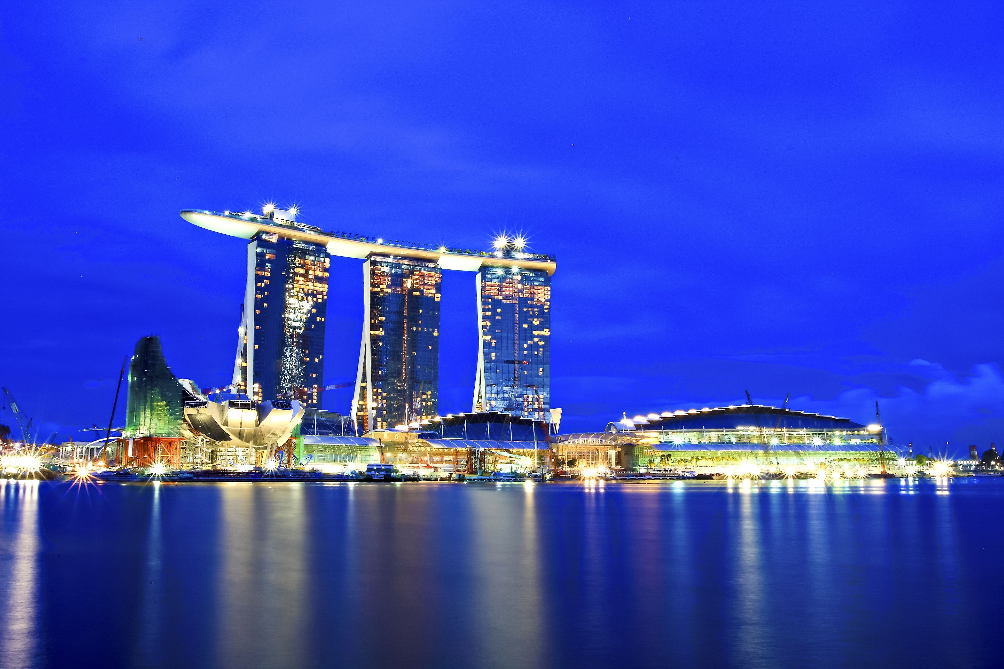 Singapore city night lights wallpapers hd desktop and mobile backgrounds
