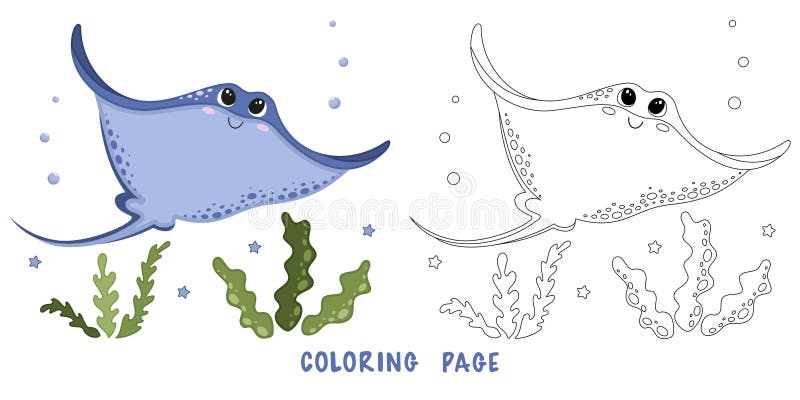 Stingray coloring stock illustrations â stingray coloring stock illustrations vectors clipart