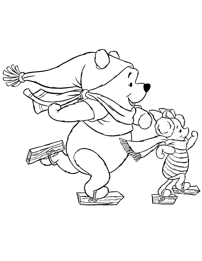 Ice skating coloring pages