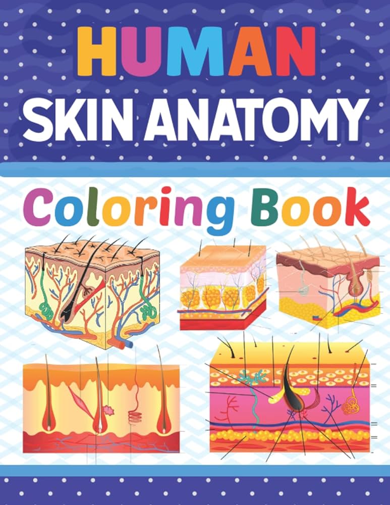 Human skin anatomy coloring book human skin anatomy coloring work book for medical and nursing students childrens science books human skin anatomy coloring and activity book for kids adults