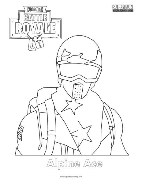 Alpine ace skin fortnite coloring page