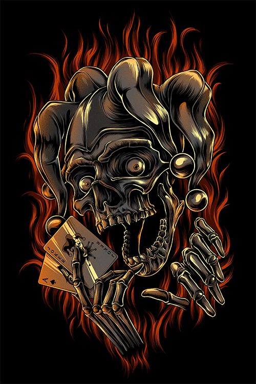 The jester skull skull artwork skull wallpaper skull tattoos