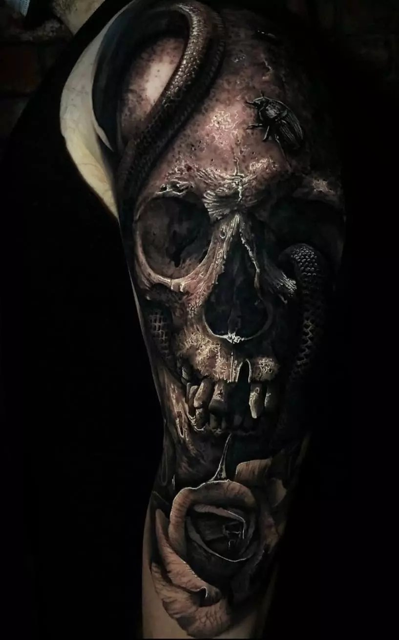 Skull tattoo meanings everyone faces it