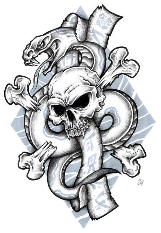 Skulls tattoo design wallpaper apk fãr android herunterladen