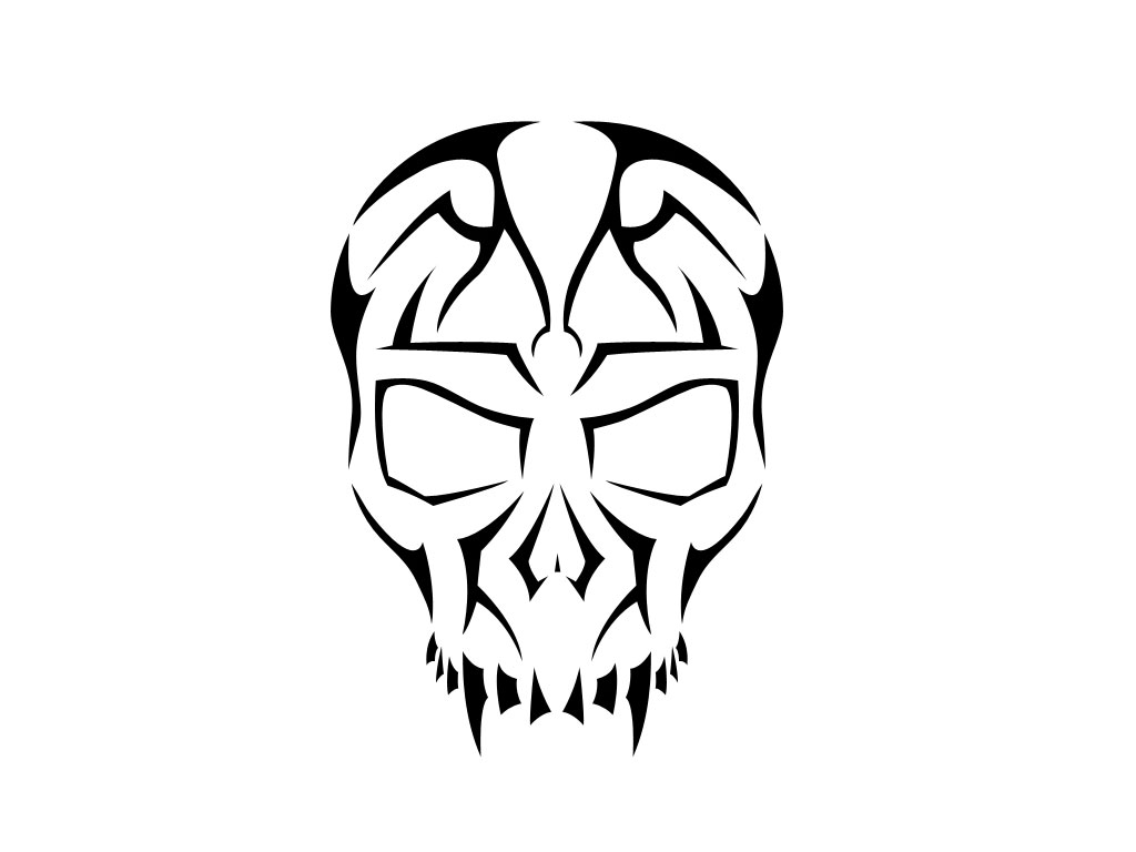 Skull tattoo easy and simple