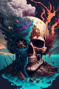 Skull tattoo images â browse photos vectors and video