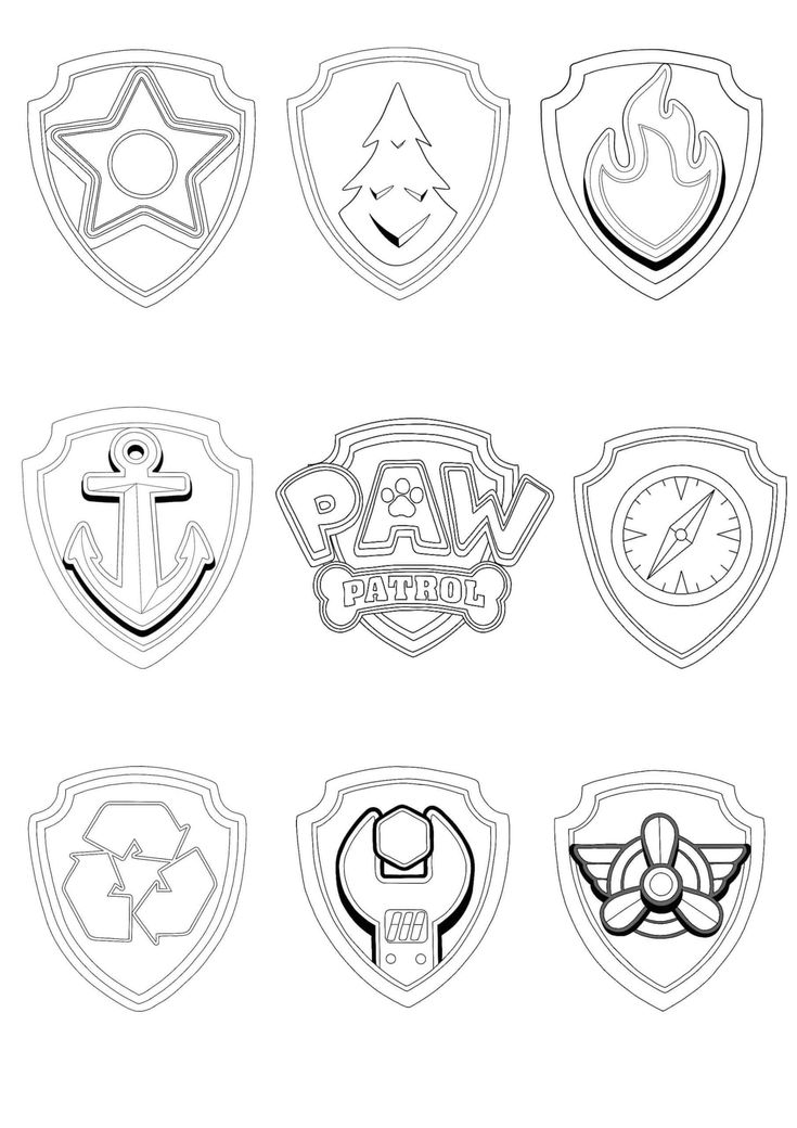 Paw patrol badges coloring pages paw patrol badge paw patrol coloring paw patrol coloring pages