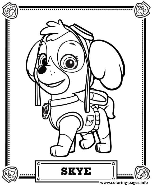 Print paw patrol skye coloring pages patrulha canina para colorir patrulha canina desenho aniversãrio paw patrol