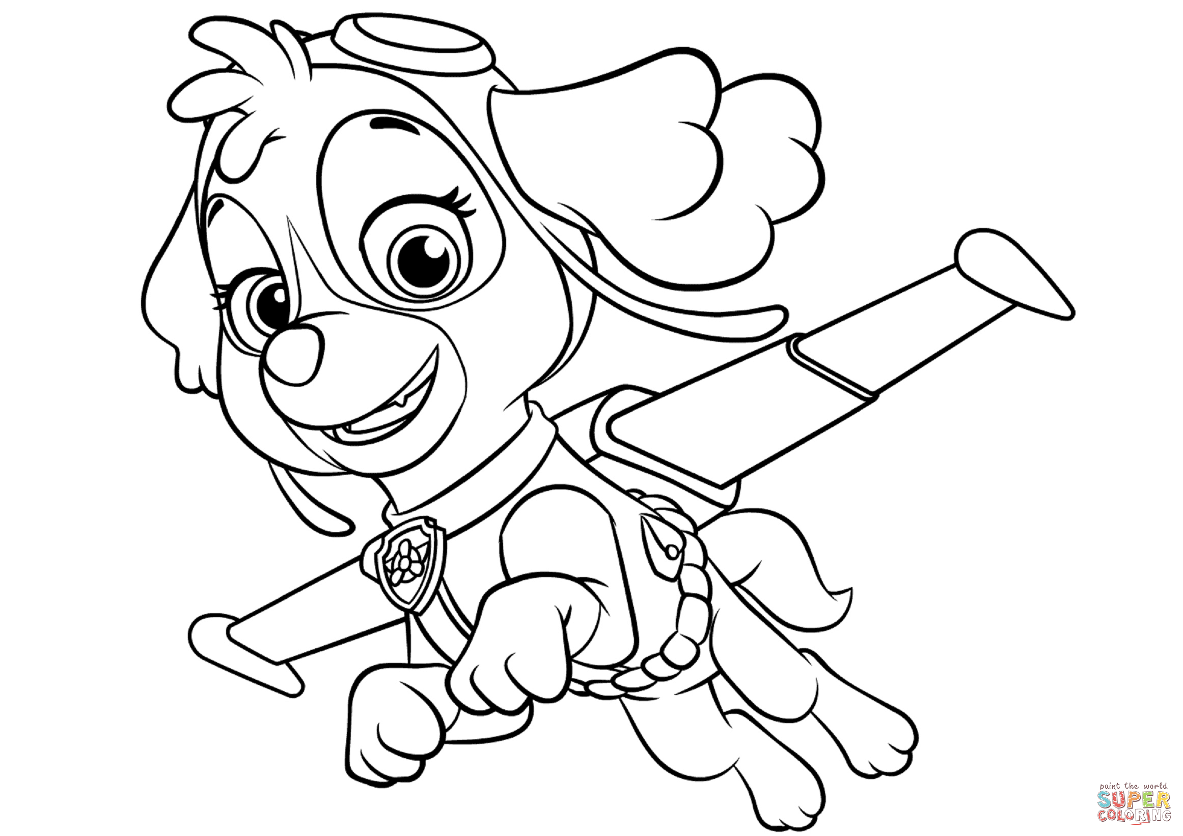 Skye flying coloring page free printable coloring pages