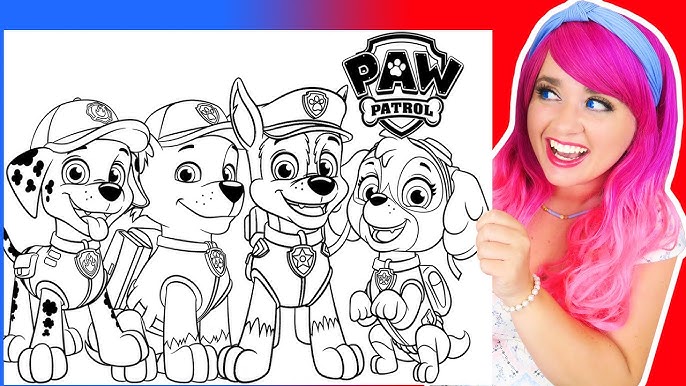 Coloring everest skye paw patrol coloring pages