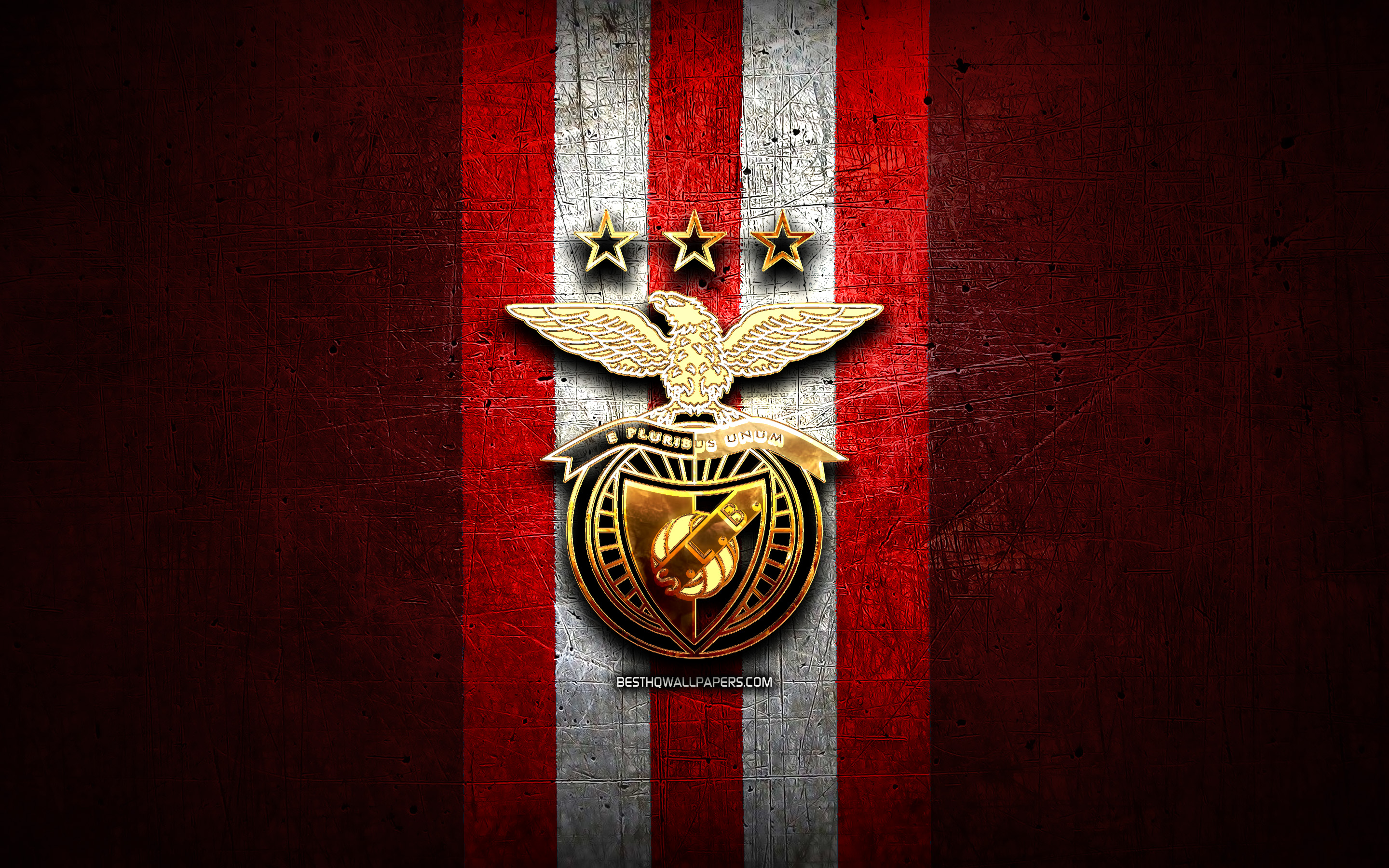Download wallpapers benfica fc golden logo primeira liga red metal background football sl benfica portuguese football club benfica logo soccer portugal for desktop with resolution x high quality hd pictures wallpapers