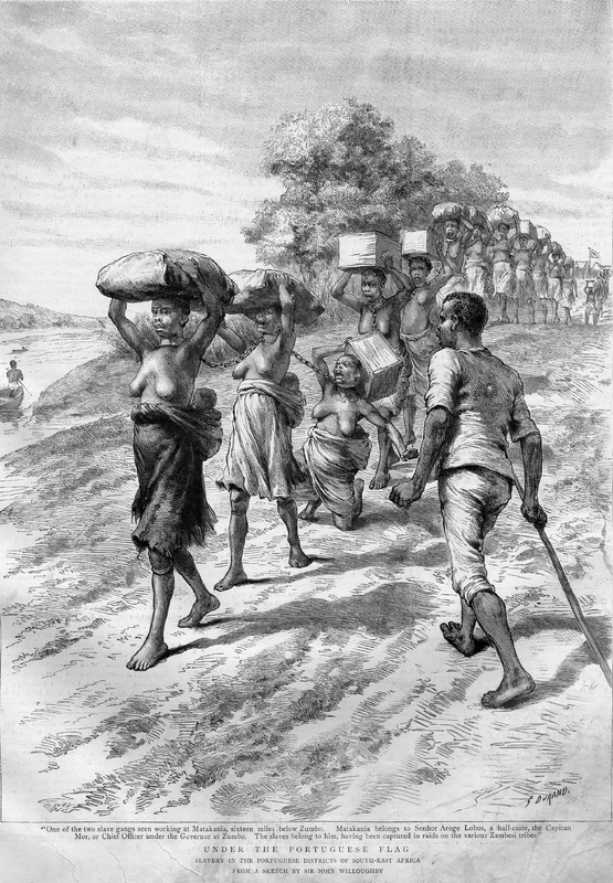 Capture of slaves coffles in africa