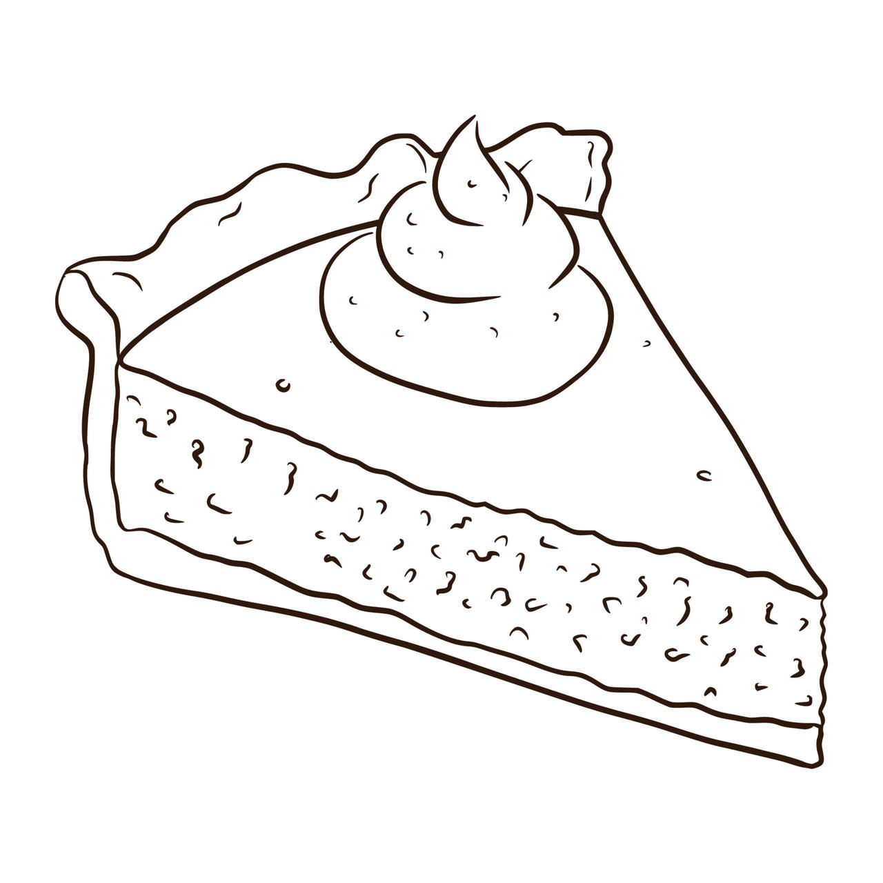 Drawtober pumpkin pie piece illustration by mahomino on