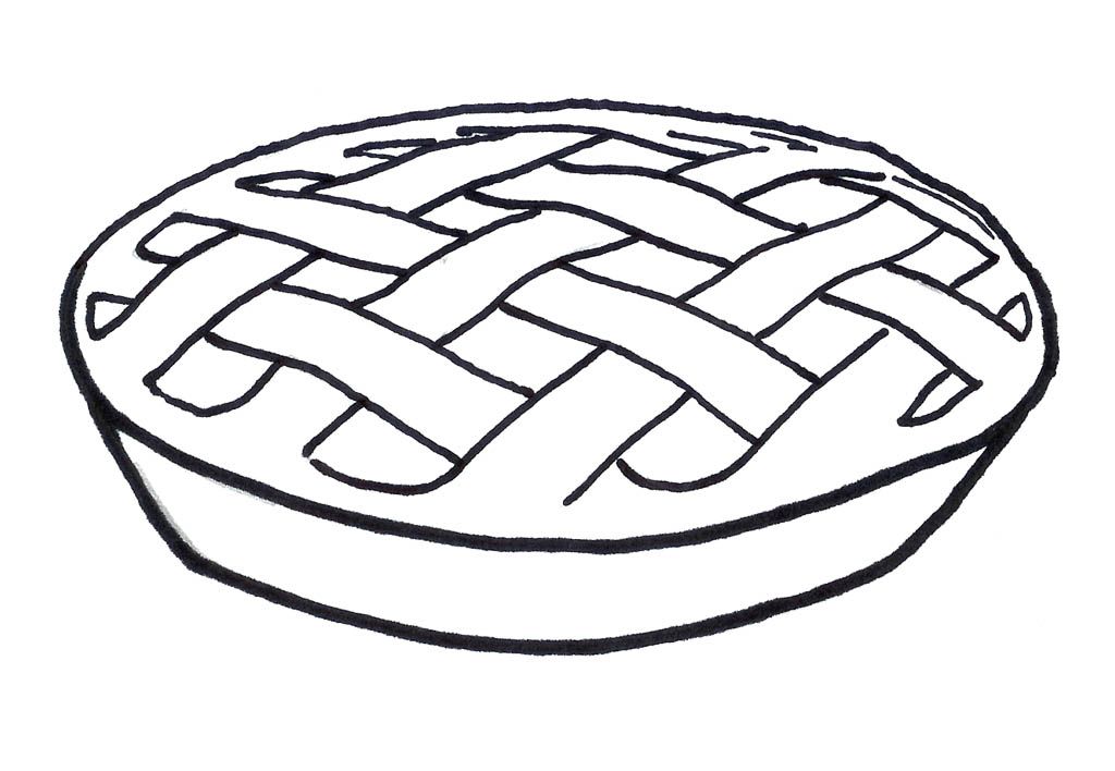 Pie coloring pages