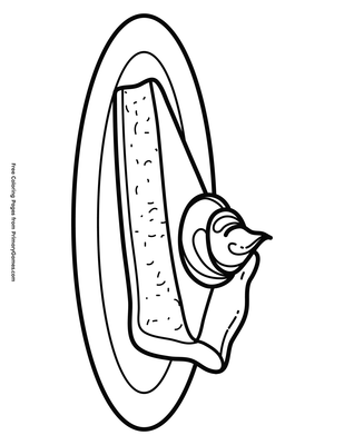 Slice of pumpkin pie coloring page â free printable pdf from