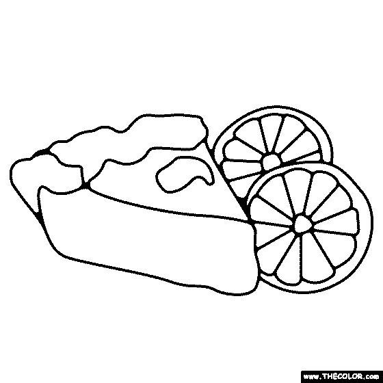 Key lie pie slice coloring page