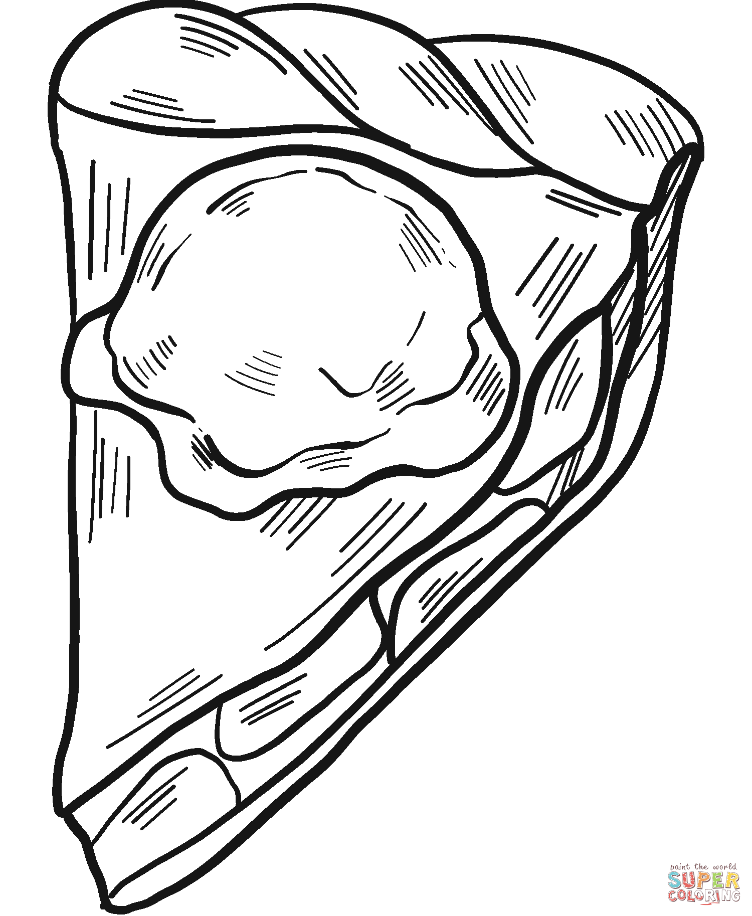 Apple pie slice coloring page free printable coloring pages