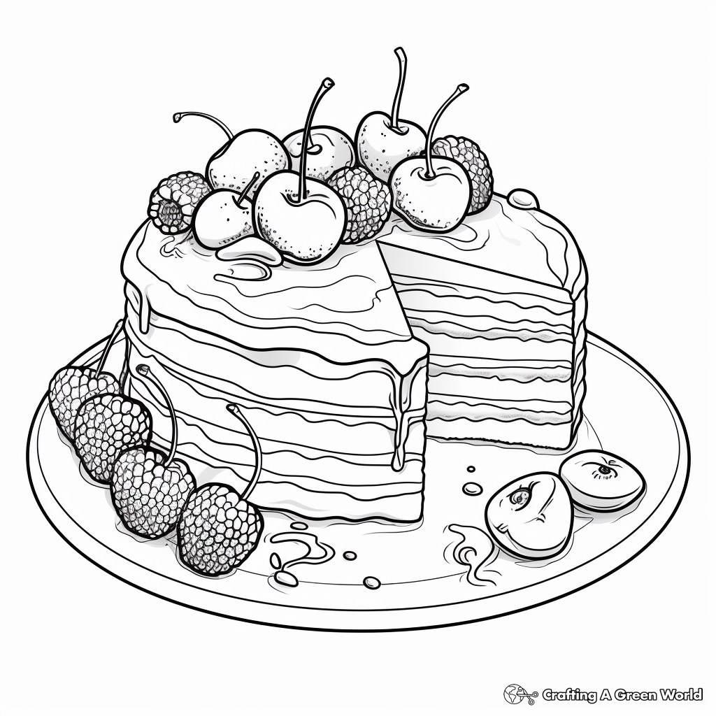 Dessert coloring pages