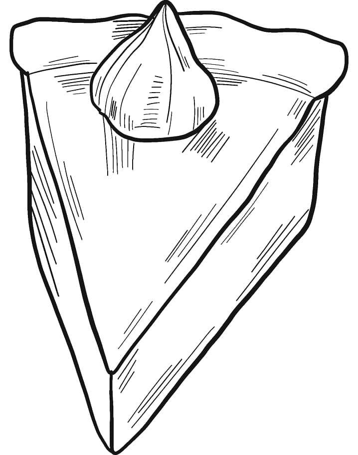 Print piece of pie coloring page