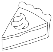 Pie coloring pages free printable pictures